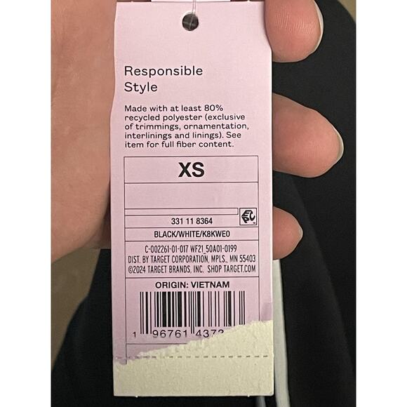 Wild Fable Leggings Womens XS Black White ButterBliss High Rise Side Stripe Yoga - Picture 8 of 9